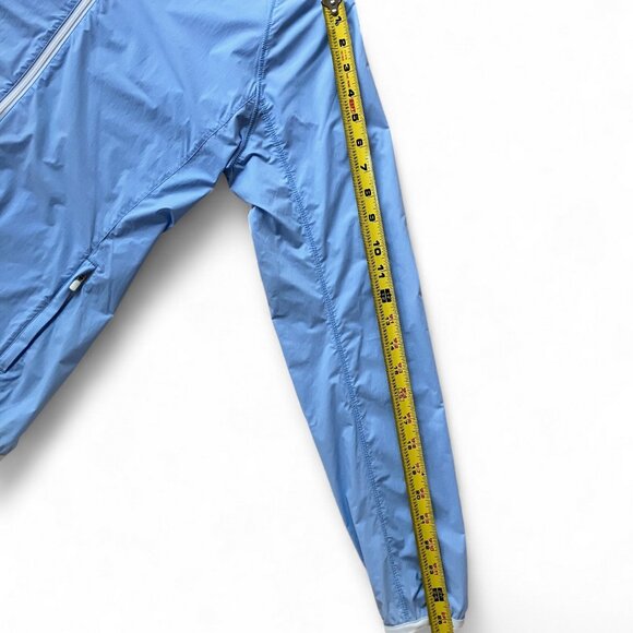 Tory Sport Blue Nylon Packable Performance Jacket Size M Ice Flow - Picture 10 of 16